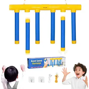 Hand Speed Challenge Drop Stick Game Reflex Stick Hand-Eye Coordination Eye-Hand Coordination Quick Reflex Grab Stick Machine Sensory Integration Training Equipment Hand Grab Stick Reaction Game Toy