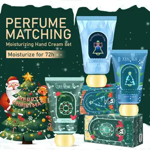 Merry Christmas Moisturizing Hand Cream Set 3-Pack 92ml Each Hydrating Nourishing Formula for Dry Hands Festive Holiday Gift
