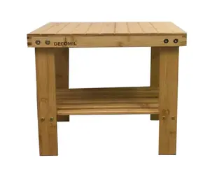 DECOMIL-Bamboo Shower Bench I Waterproof Shower Bench Seat I Bath Stools for Shower I Bamboo Shower Stool I Shower Seat for inside Shower