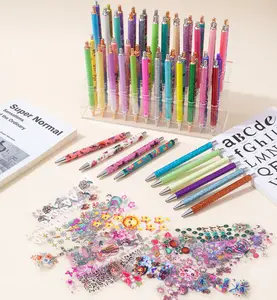Random 74pcs/40pcs UV DTF Wraps & Cartoon Festival Random styles Pen Stickers for Crafts Set