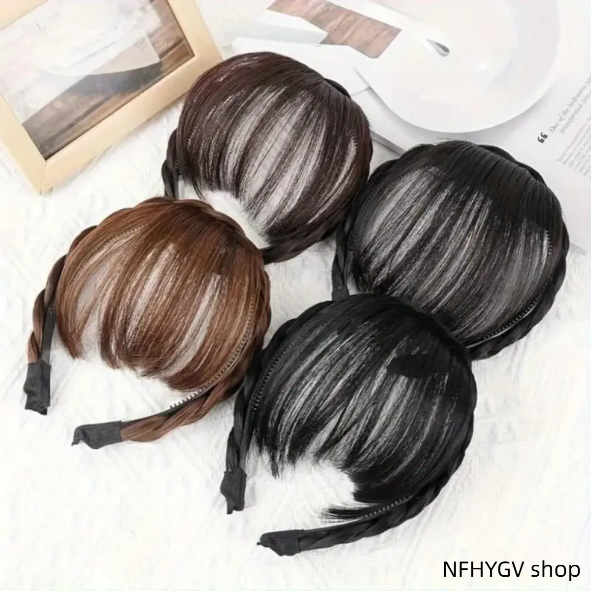 Women Braid Style Hair Headband Soft Lightweight Portable Hair Decor Stable Fit Daily Hair Band for Daily Casual Wearing Outdoor Travel Festival Events And Various Daily Occasions