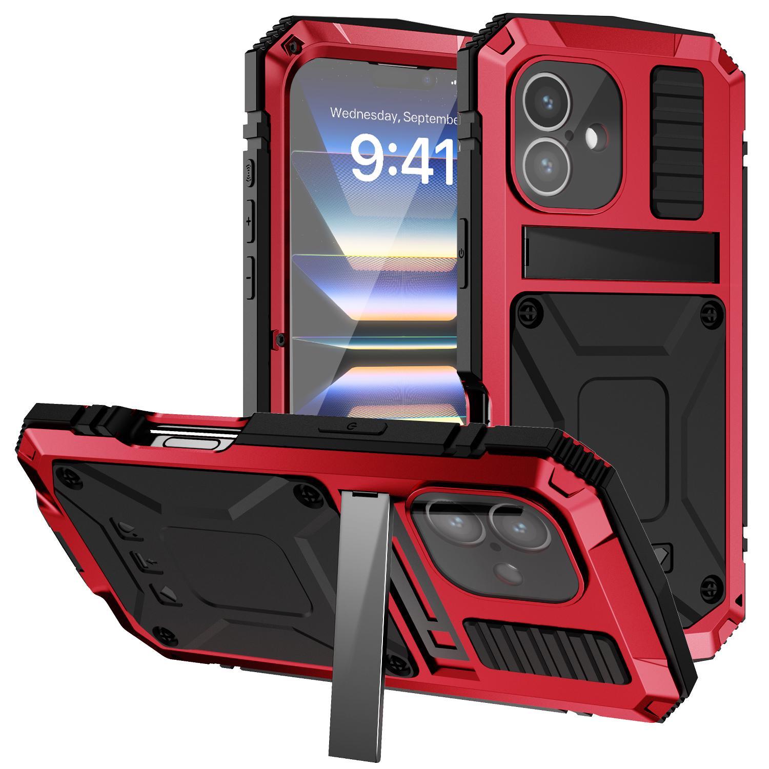 for iPhone 16 Pro Max iPhone 16 Plus 16 Pro Case Full-Body Rugged Armor Shockproof Protective Kickstand Aluminum Metal Cover for iPhone 16 Pro Max iPhone 16 Plus 16 Pro Case Full-Body Rugged Armor Shockproof Protective Kickstand Aluminum Metal Cover