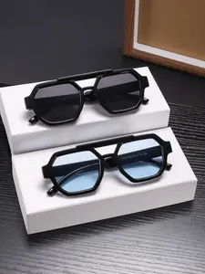 Men's Classic Pilot Sunglasses Frame, Soft Color Lenses, Lightweight Stable Dual-Bridge Design, Ideal for Daily Commute