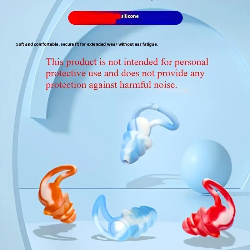3 Pairs. Earplugs, Super Comfortable And Soft, Reusable, Washable, Effective Sound Insulation, Sleep Earplugs, Suitable for People Who Sleep, Swim, Deep Concentration, Travel, Study, Rest, Flexible to Wear, Good Sound Insulation Effect
