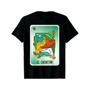 Men's El Cacheton Mexican Slang Chicano Bingo Graphic T-Shirt