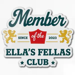 Ella Fella Club Sticker, Country Music Sticker, Western Style Aesthetic Decal, Indie Folk Fan Gift, Laptop Sticker, Water Bottle Decal, Trendy Cute Music Lover Sticker