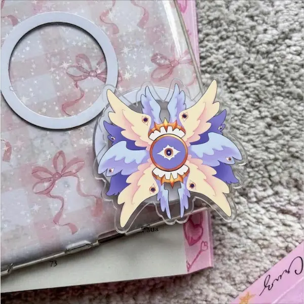 Biblically Accurate Angel Phone Grip, Seraphim Eye Griptok, Weirdcore Aesthetic Phone Stand, Dreamcore Angelic Accessory, Surreal Celestial Gift for Art Lovers magnetic mount
