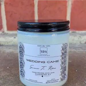 Cake X Amber Noir and Notes of Cinnamon & Vanilla-Wedding Cake Romantic Scented Candle | Soy Candle Gift | Wedding Gift| Premium Soy Candle