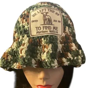 Custom Wavy Brim Crochet Hat/Earring Set