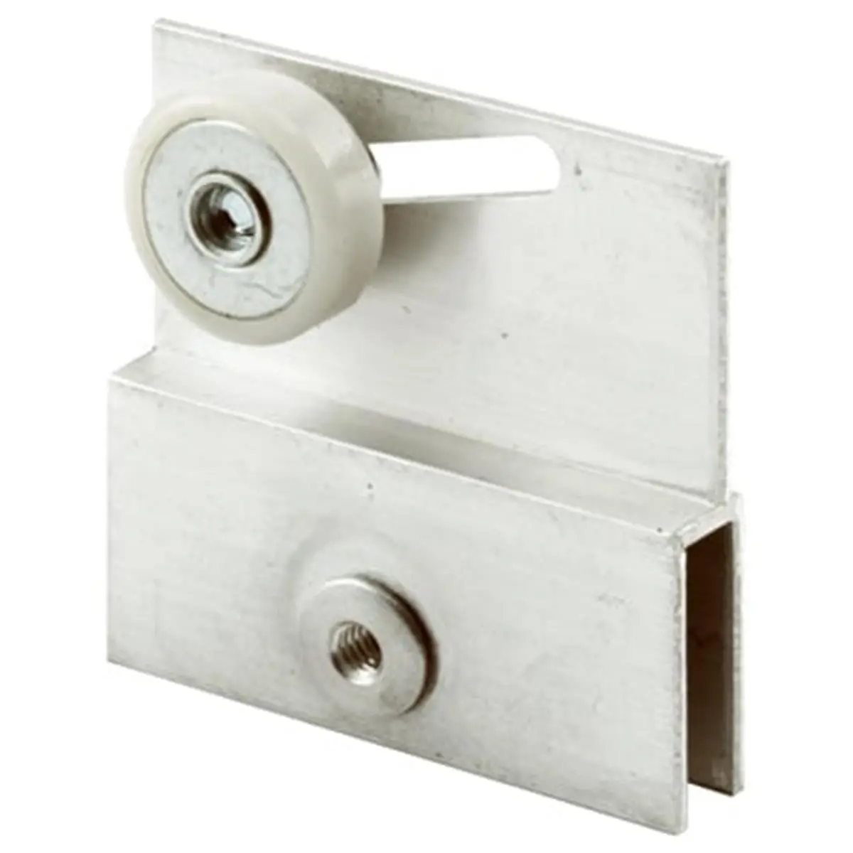 Prime-Line Products 217390 Compact Plastic Shower Door Top Bracket Pack - 2 Per Pack, 0.11 lbs, Home Security Enhancement, High-Quality Design, Flat Edge, Steel Ball Bearings, Plastic Wheel, Easy Setup, Durable Performance