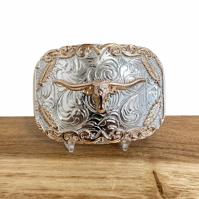 Men's Western Belt Buckle, Fashion Clothes Accessory for Belts, Hebillas Vaquera,4.5"x3.25", Fits 2" belt