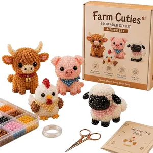 Petite 3D Bead Animal Craft Kit, DIY Jewelry Making Set, Handmade Accessories, Perfect Gift for Crafting Enthusiasts
