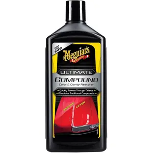 Meguiar's Ultimate Compound - Pro-Grade Car Scratch Remover, Paint Correction Compound That Removes Defects While Adding Gloss and Shine, Single Stage and Clear Coat Scratch Remove, 15.2 Oz