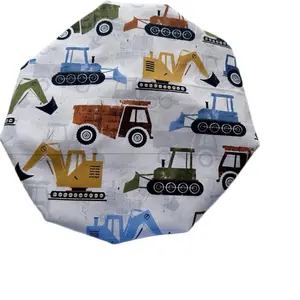 Construction trucks Cotton Hair Bonnets Soft Satin Material Adjustable Fit for Long or Short Hair Easy to Use Reusable Enhanced Sleep Comfort