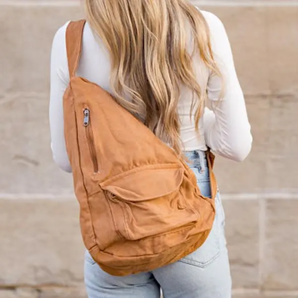 Oversize Canvas Sling Bag shoulder purse Crossbody