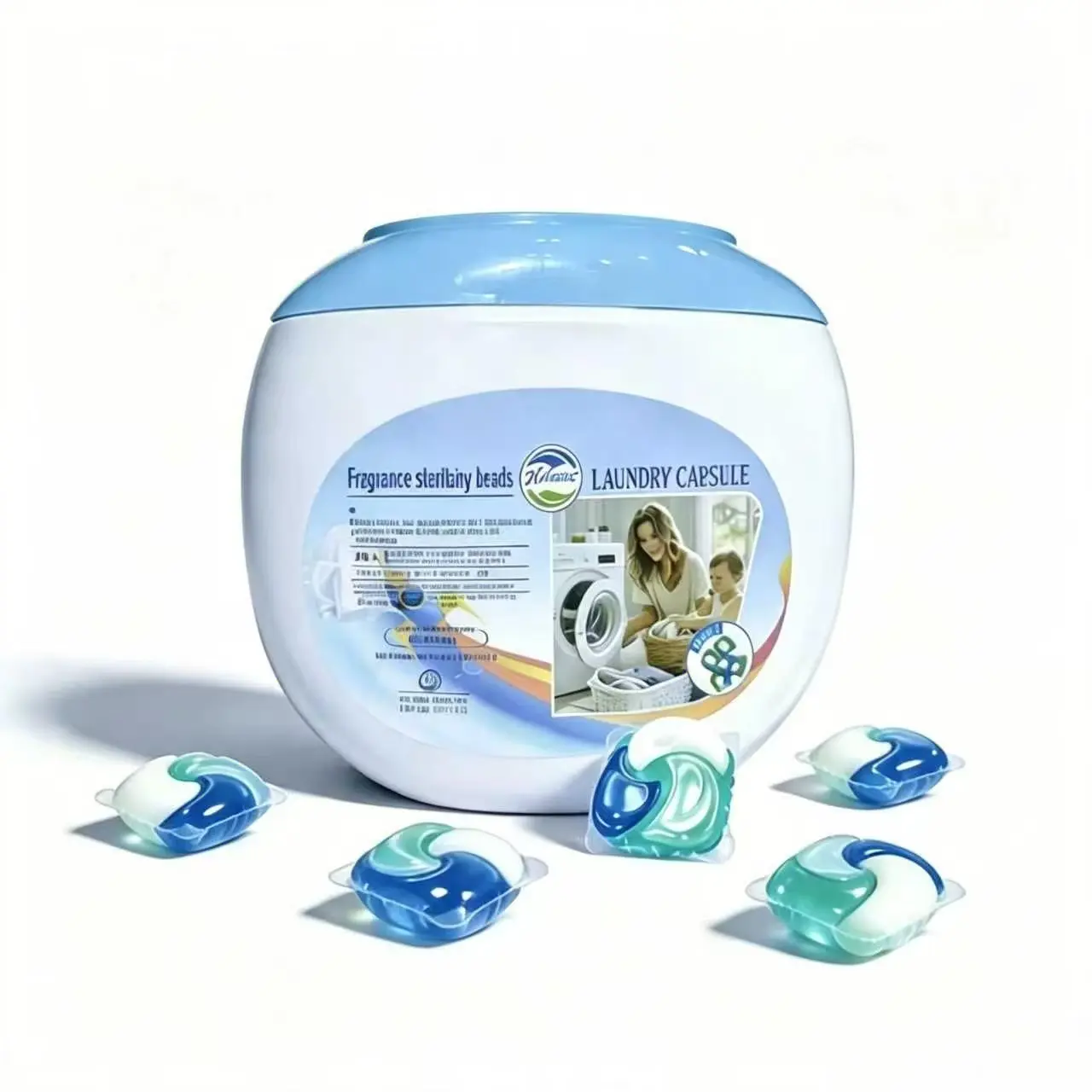 4-IN-1 Laundry Detergent Pods, 30 Count Water Dissolvable Laundry Beads, Deep Stain Cleaning, Long Lasting Fragrance, Deodorizing, Fabric Softening, Anti Static, Color Protection, Practical Household Gift for Women, Laundry Supplies