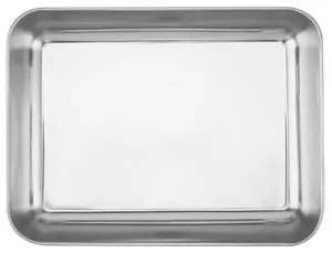 3 Pieces Stainless Steel Rectangular Baking Sheets - Non-Toxic Deep Oven-Safe Trays for Food Preparation, Home Organizer Use