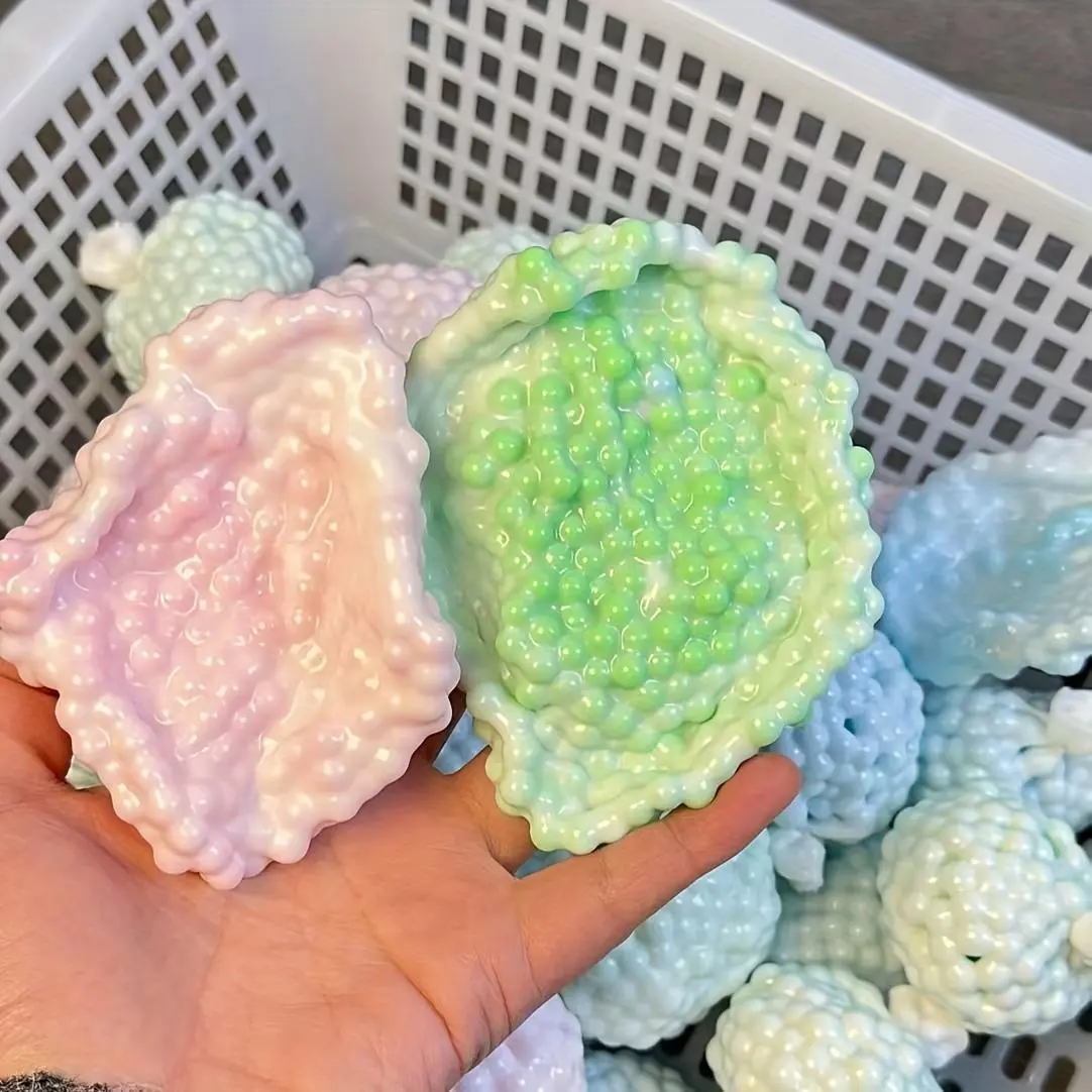 1pc Double Layered Handmade Ice Skin Handmade Ball • Magical Texture Sand Ball Toy • Fun Handmade Ball • Ideal Gift for Children & Adults • Restless Toy • Sharing Gift