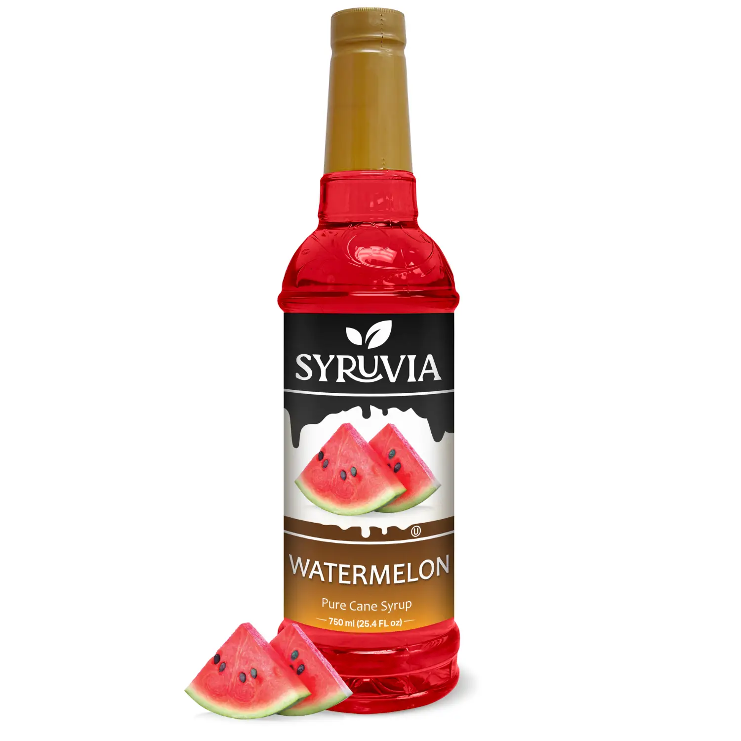 Syruvia Watermelon Syrup for Drinks 25.4 Ounces Watermelon Flavored Syrup Beverage Sweet