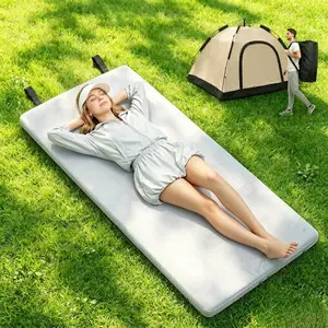 Portable Foldable Foam Camping Mattress with Pillow, Waterproof Compact Sleeping Pad with Storage Bag, Travel Sleeping Mat for Car, Tent & Home Use