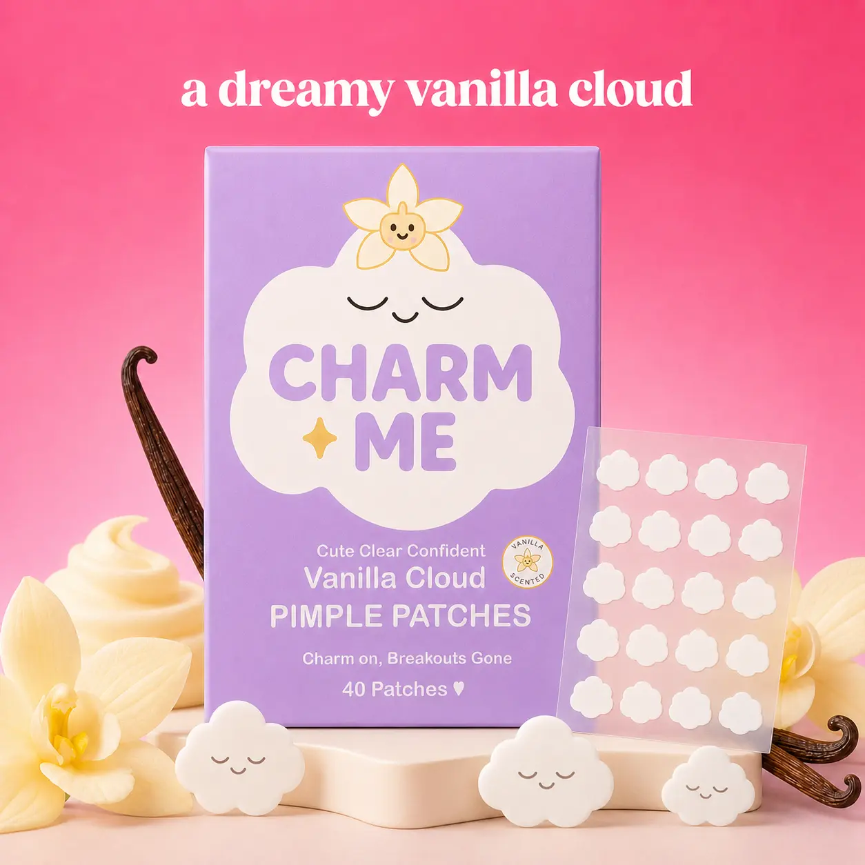 Vanilla Cloud Pimple Patches