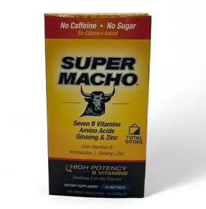 Super Macho 50 Caps Seven Vitamins, Amino Acids, Ginseng & Zinc