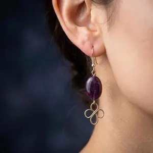Luminous Amethyst Drop Earrings