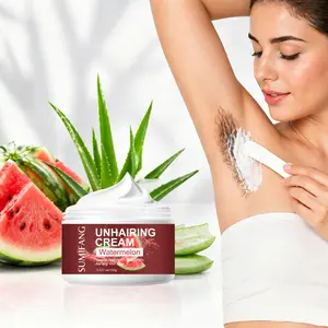 SUMIFANG Watermelon Gentle Moisturizing Hair Removal Cream 100g – Gentle hair removal | Contains watermelon extract and coconut oil for smooth and refreshed skin | Moisturizes while removing hair, suitable for sensitive skin | Fresh summer scent