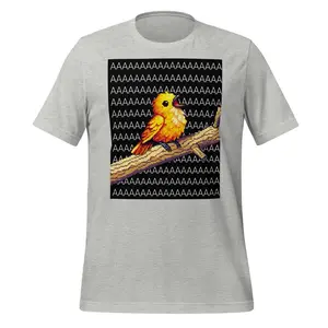 AAAAAA Bird Meme T Shirt Unisex Men’s Women’s Humor Funny Gag Gift Pixel Art Style Cute Animals Anxiety Screaming AHHHH Weird Shirts Streetwear Statement Shirt