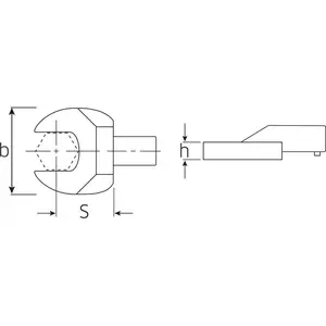 Stahlwille 58611034 731A/10 Open Ended Insert Tool, 9/16 Inch Spanner