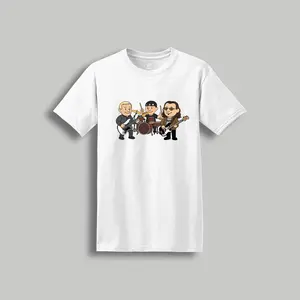 Rsh Retro Cartoon T-Shirt, Iconic Canadian Rock Band Tribute Graphic Tee