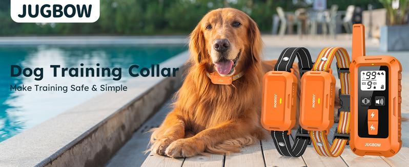 Jugbow Dog Training Collar - 4200FT Remote Range, 4 Training Modes, IPX8 Waterproof, Security Lock, Rechargeable e-Collar-DT68 Jugbow Dog Training Collar - 4200FT Remote Range, 4 Training Modes, IPX8 Waterproof, Security Lock, Rechargeable e-Collar-DT68