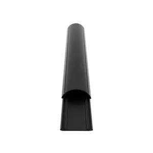 212 MAIN Premium Cable Shield Floor Cord Cover - 60 in., Black, Rubber Traction Slips, Floor Protector for Home Improvement Electrical Wires & Cables, Rubber Slips, Wire Protection