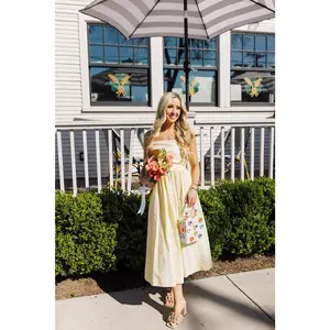 Daisy Day Midi Dress - Yellow