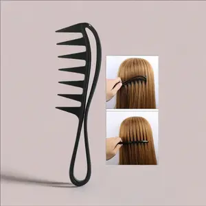 Large Wide Toothed Comb, Durable Multi Functional Styling Comb, Hair Detangling Comb, Suitable for Daily Care of Wet & Curly Hair, Ergonomic Anti Static Wide Toothed Comb, Easy to Knot, Creating Non frizzy and Healthy Hair Quality, Suitable for Hairstyles
