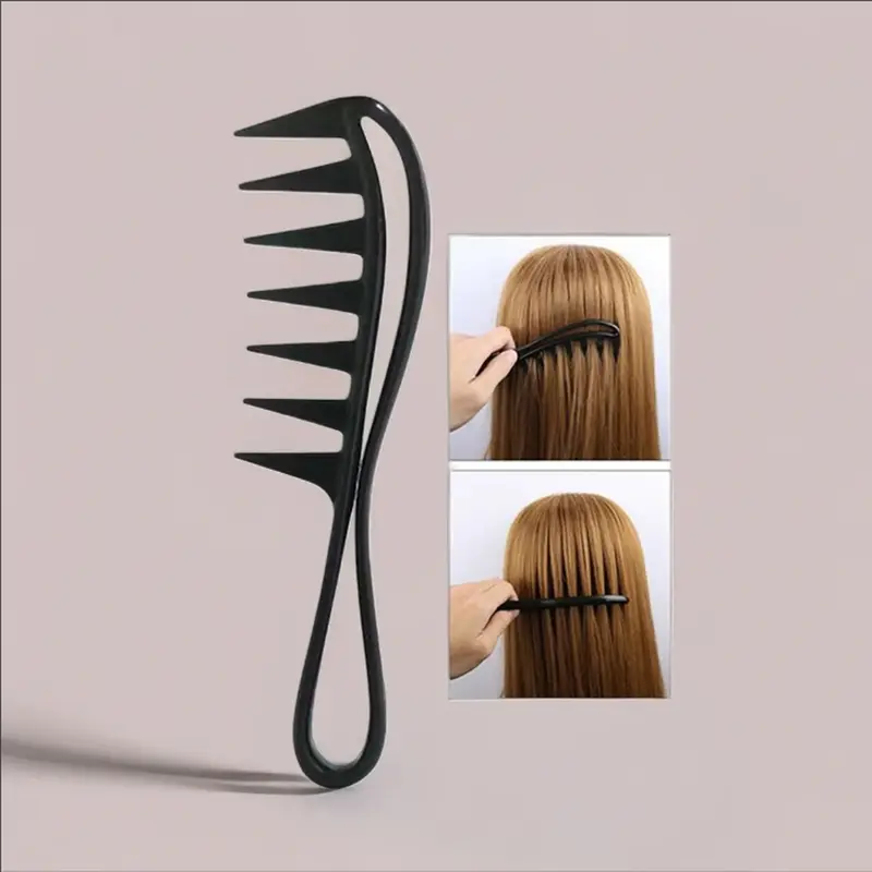 Large Wide Toothed Comb, Hair Styling Combs, Durable Multi Functional Styling Comb, Hair Detangling Comb, Ergonomic Anti Static Comb, Suitable for Wet & Curly Hair Daily Care, Non-frizzy Healthy Hair, Hair Styling Tools