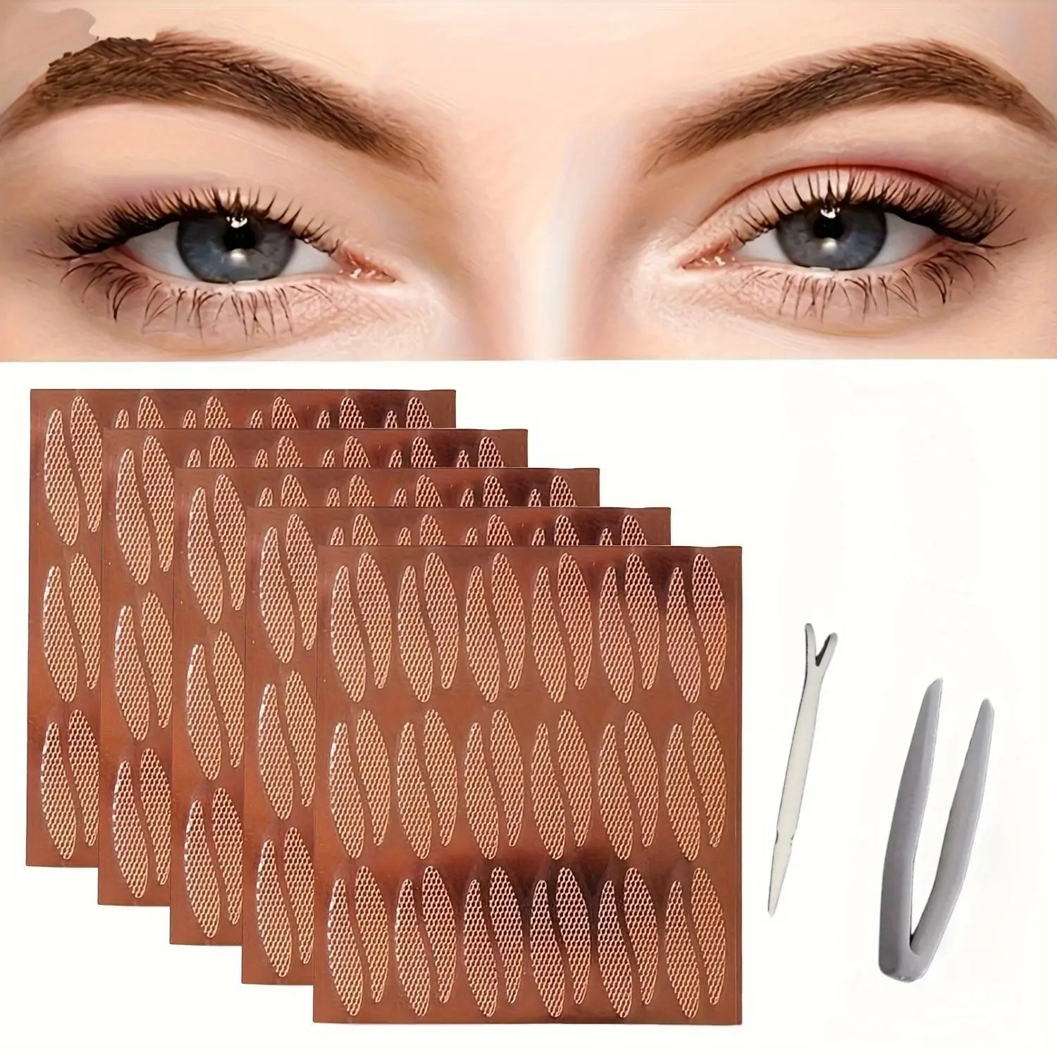180 Pcs set Teardrop Eyelid Stickers Makeup, At Home Makeup, Enhance Round Natural Big Eyes, Arc Design for Easy Use, Immediate Lifting Effect, Hidden Look