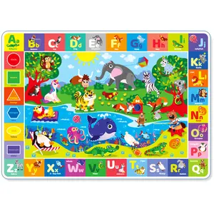 QUOKKA Super Soft Padded Tummy Time & Play Mat - Large Plush Fabric Rug, Bright Colors Nursery Development Accessory, Baby Playpen Item for 6-12 Month Babies & 1-3 Year Old Toddlers, Tummy Time Mat, Padded Play Mat