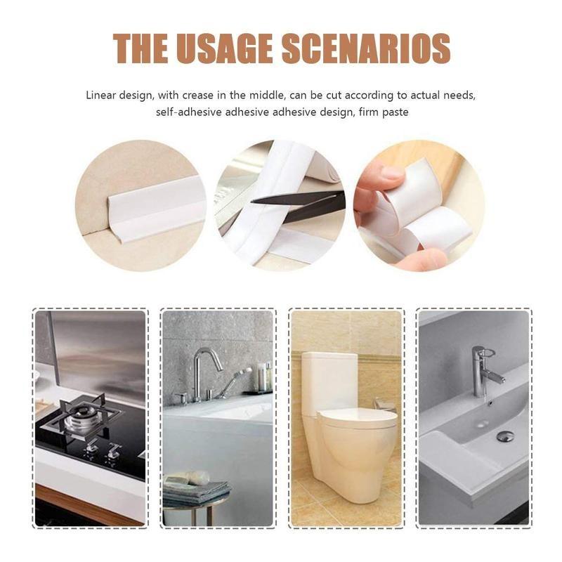 Upgraded Version White Waterproof Caulk Tape 5m Self-Adhesive Sealing Tape Waterproof &Dust-Proof Tape for Floor & Wall Gaps, Stove Top Edges, Windowsills & Outdoor Furniture, Easy Application & Durability Upgraded Version White Waterproof Caulk Tape 5m Self-Adhesive Sealing Tape Waterproof &Dust-Proof Tape for Floor & Wall Gaps, Stove Top Edges, Windowsills & Outdoor Furniture, Easy Application & Durability