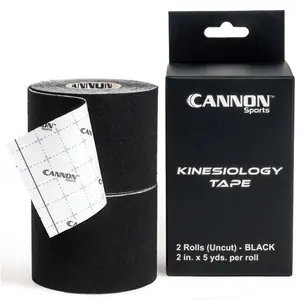 product image Cannon Sports Uncut Kinesiology Tape - 2 Rolls 2" x 16' Per Roll - Premium Cotton Elastic Athletic Tape - Waterproof & Latex Free – Support for Sports, Injury, Joint Stability, & Weightlifting