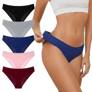 Women's Seamless Mid-Rise Briefs No Show Breathable Mesh Underwear Soft Mesh Comfort Fit Panties Everyday Underwear Invisible Underwear Stretch Underwear