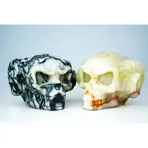 RAM SKULL  Crystal stone horn skull