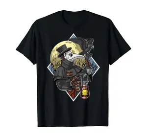 Plague Doctor Steampunk Raven Medieval Fantasy Gothic T-Shirt