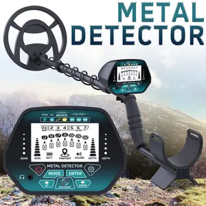Metal Detector High Sensitivity Large Search Coil LCD Display Gold Silver Coins Treasure Hunter Adjustable Rod for Adults Beginners Outdoor Beach Exploration
