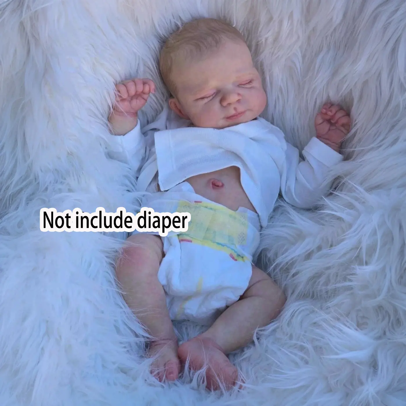 GUESSBELLY 48Cm 19inch Full Body Soft Vinyl Baby Reborn Girl Bath Toy with 3D-Paint Skin and Visible Veins Realistic Sleeping Doll Princess Birthday Gift for 3+ Kids