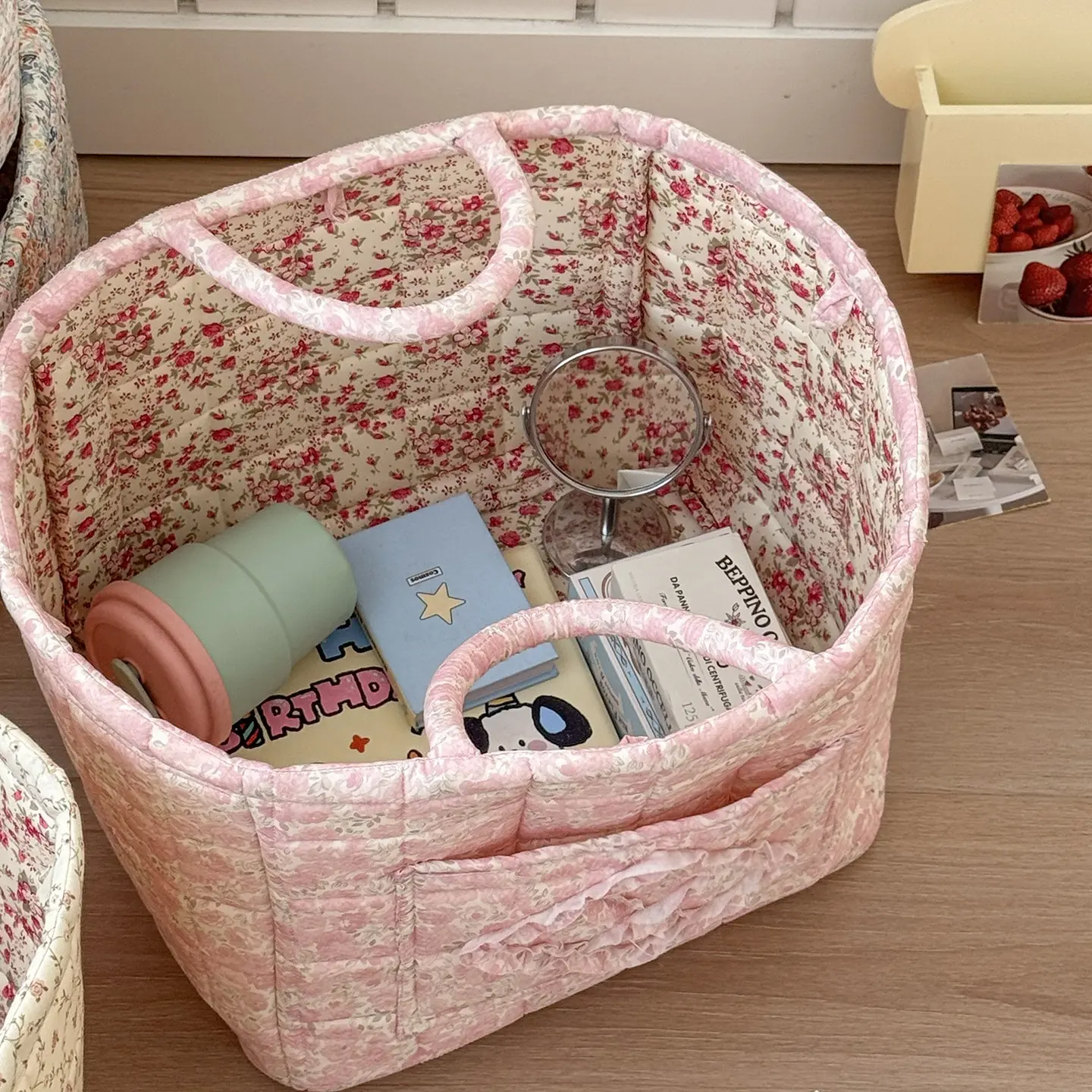 Elegant Home Storage Carrying Bag Organizer, Portable Collapsible Storage Organizer, Multipurpose for Clutter Organization, Room Organizers, Perfect for Living Room & Bedroom Use, Foldable Storage Bags