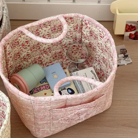 Elegant Portable Collapsible Home Storage Bag, Multipurpose Organizer for Clutter, Perfect for Living Room & Bedroom, Fabric Storage