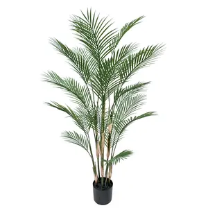 2-Pack 59" Artificial Areca Palm | Tall Faux Palm Trees for High Ceilings | Set of 2