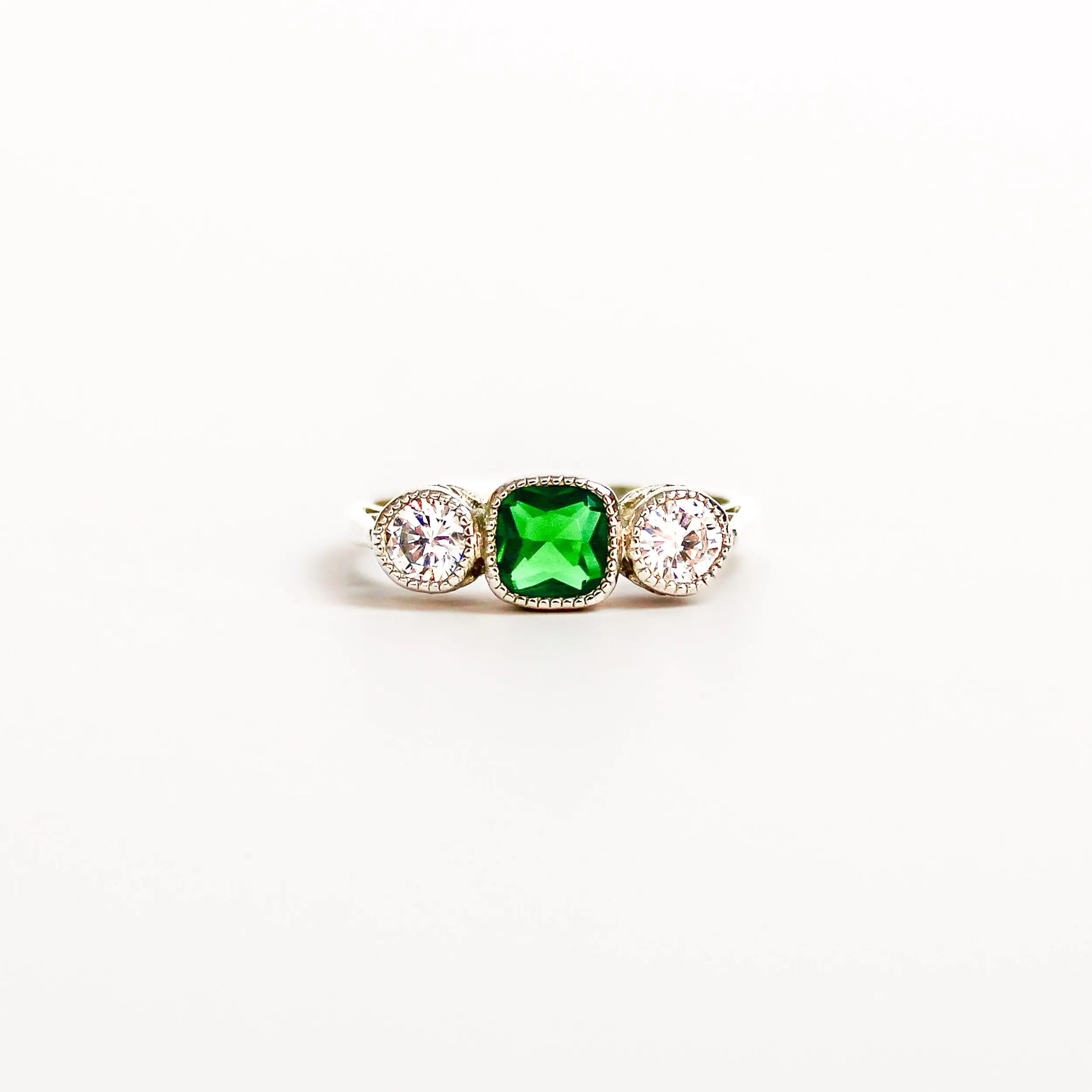 Edwardian Three-Stone Ring - silver