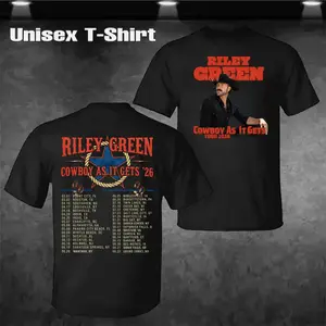 Country Music 2026 Tour Graphic T-Shirt - Vintage Western Cowboy Aesthetic Tee - Retro 90s Bootleg Style Country Music Fan Apparel for Concerts and Festivals - Unisex Oversized Heavyweight Cotton Shirt